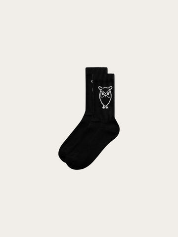 KnowledgeCotton Apparel - UNI 2-pack tennis sock Socks 1300 Black Jet