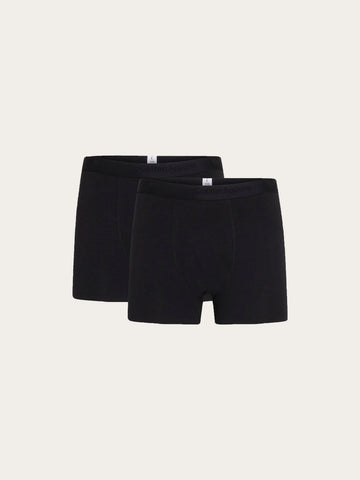 KnowledgeCotton Apparel - MEN 2 pack underwear Underwears 1300 Black Jet