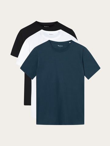 KnowledgeCotton Apparel - MEN 3-pack t-shirt T-shirts 9999 Item Colour