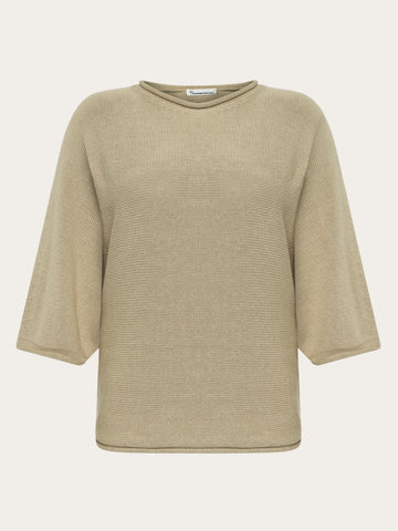 KnowledgeCotton Apparel - WMN Bat sleeve knit Knits 1495 Twill