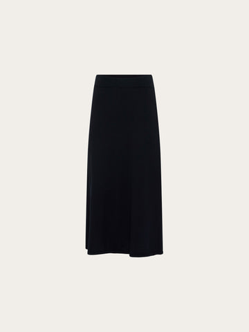 KnowledgeCotton Apparel - WMN Cashmere skirt Skirts 1300 Black Jet