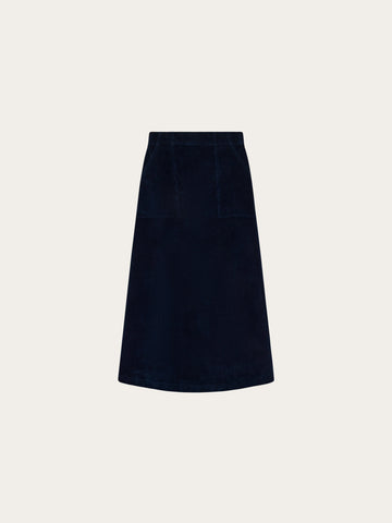 KnowledgeCotton Apparel - WMN Corduroy skirt Skirts 1412 Night Sky