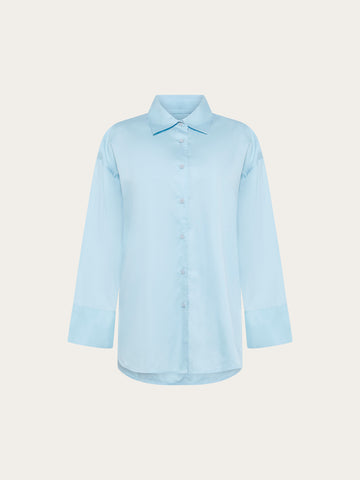 KnowledgeCotton Apparel - WMN Dew relaxed shirt Shirts 1009 Skyway