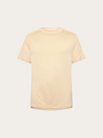 KnowledgeCotton Apparel - MEN Dynamic wool t-shirt T-shirts 1228 Light feather gray