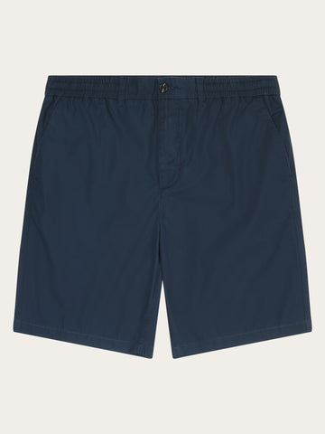 KnowledgeCotton Apparel - MEN Fig comfort poplin shorts Shorts 1001 Total Eclipse