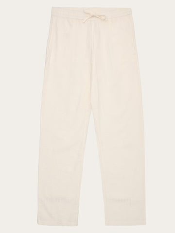 KnowledgeCotton Apparel - MEN Fig loose seersucker pants Pants 1387 Egret
