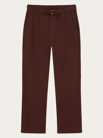 KnowledgeCotton Apparel - MEN Fig loose structure pants Pants 1489 Shaved Chocolate