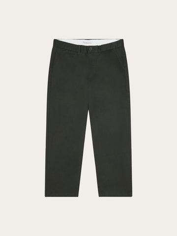 KnowledgeCotton Apparel - MEN Flint wide chino pants Pants 1090 Forest Night