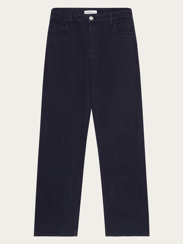 KnowledgeCotton Apparel - MEN Flint wide twill pants Pants 1412 Night Sky