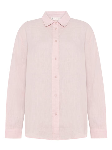 KnowledgeCotton Apparel - WMN Loose linen shirt Shirts 1494 Pale Lilac