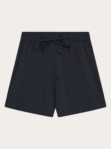 KnowledgeCotton Apparel - WMN Nova relaxed satin shorts Shorts 1300 Black Jet