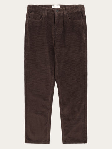 KnowledgeCotton Apparel - MEN Organic Cotton Chuck 5-pocket Corduroy Pants GOTS Pants 1487 Chocolate Torte
