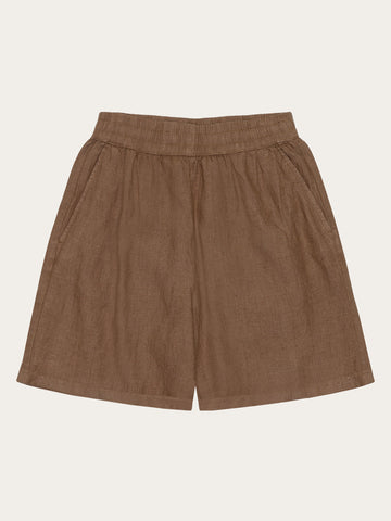 KnowledgeCotton Apparel - WMN Posey wide linen shorts Shorts 1019 Tuffet