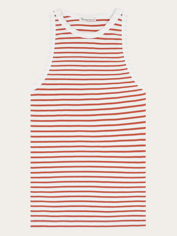 KnowledgeCotton Apparel - WMN Racer rib top T-shirts 8029 Orange