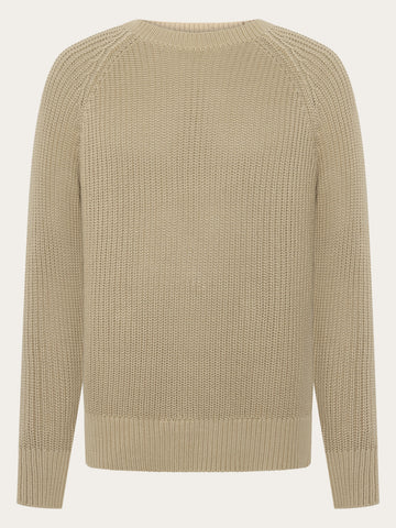 KnowledgeCotton Apparel - MEN Raglan knit sweater Knits 1495 Twill