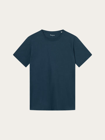 KnowledgeCotton Apparel - MEN Regular fit Basic tee T-shirts 1001 Total Eclipse