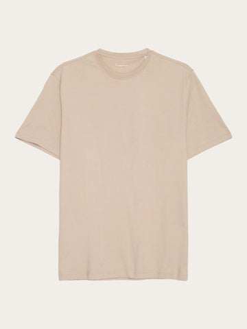 KnowledgeCotton Apparel - MEN Regular fit Basic tee T-shirts 1228 Light feather gray