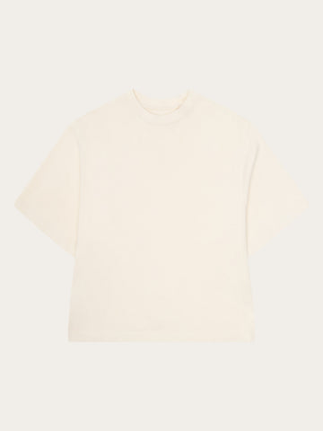 KnowledgeCotton Apparel - WMN Relaxed t-shirt T-shirts 1387 Egret