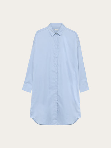 KnowledgeCotton Apparel - WMN Satin shirt dress Dresses 1009 Skyway