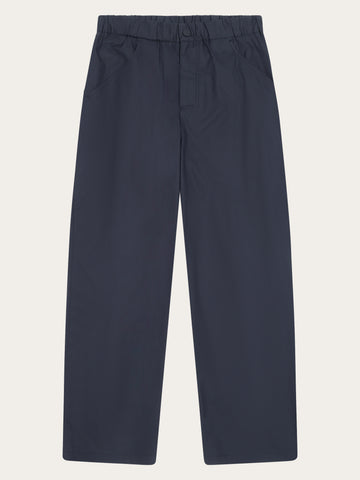 KnowledgeCotton Apparel - WMN Sky relaxed vent ripstop 90 pants Pants 1300 Black Jet